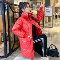 迪鲁奥(DILUAO)40岁50岁妈妈穿的服女中长款韩版2021年新款女外套冬季亮面直筒