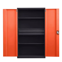 湘渭重型工具柜加厚物件工具储物柜工厂铁皮柜汽修厂零件收纳柜橘色四层二抽