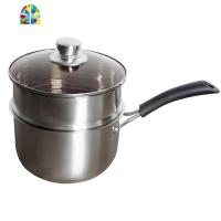 家用不锈钢热奶锅迷你小锅电磁炉单柄单底炖奶锅20cm FENGHOU 26cm单底汤锅[加厚]