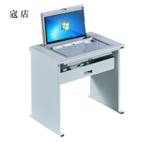 寇店单人翻转电脑桌双人培训桌学校多媒体教室考试桌机房嵌入式学生桌T型云主机单人[不含显示屏]