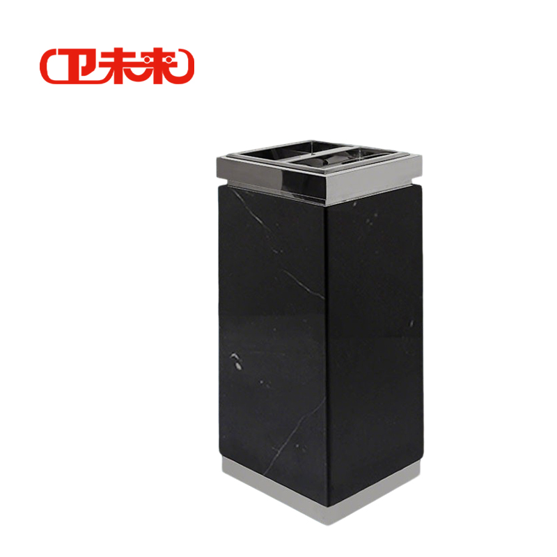 卫未来 立式垃圾桶 不锈钢黑烤漆 个