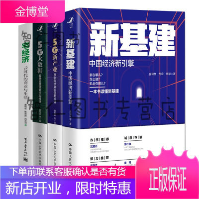 盘和林新基建：中国经济新引擎+5G大数据+5G新产业+宅经济：云时代的商业与生活4册通俗经济书籍