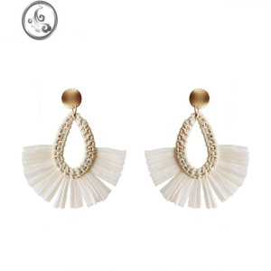 JiMi适合旅游度假风海边沙滩耳环女波西米亚耳坠夸张民族风耳饰耳夹