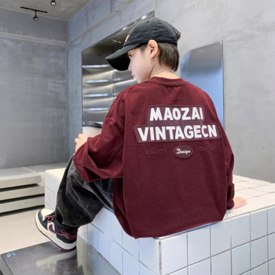 儿童装男童春装长袖T恤春秋款2026新款上衣内搭体恤打底衫潮