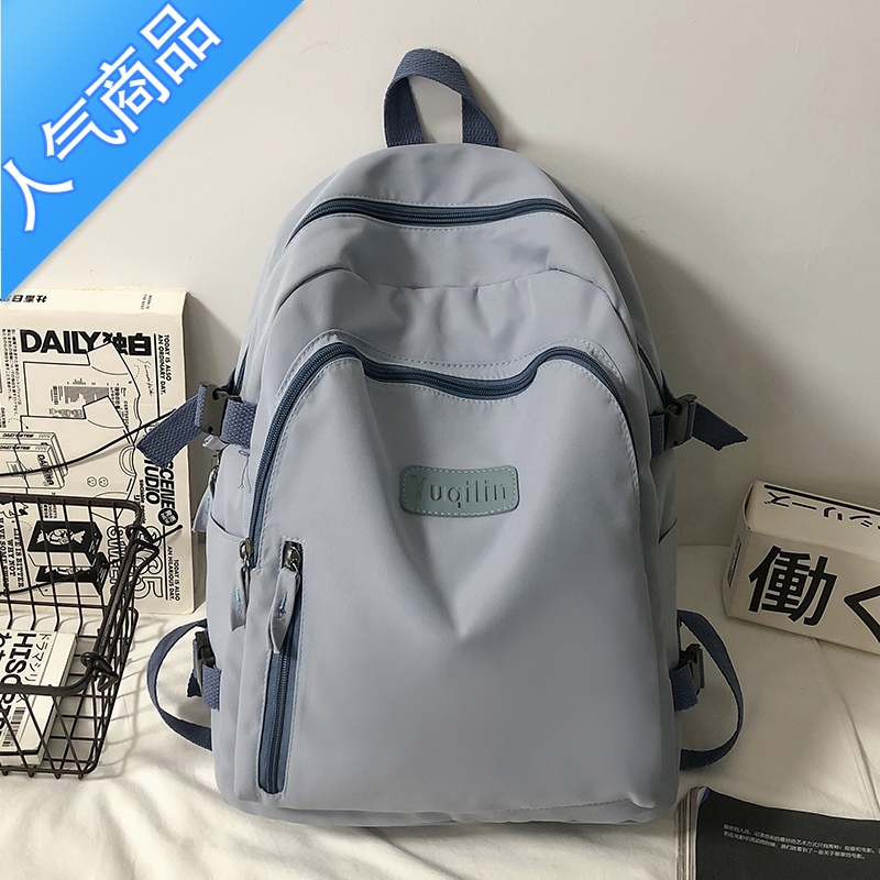 封后书包女小学生三到六年级夏中学生初中生简约纯色2021年新款双肩包学生书包
