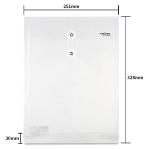 得力5511透明文件袋 A4塑料档案袋 单个装