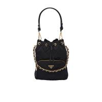 普拉达(PRADA)女士单肩包时尚百搭配色小巧便携再生尼龙斜挎包金