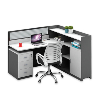 易企采 L型单人位含椅 员工位职员办公桌组合屏风卡座财务办公桌