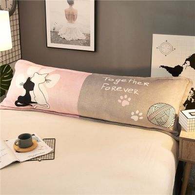 SleepyBear法兰绒枕套情侣枕成人加长大枕芯长款冬季卡通1.5m床双人枕头抱枕