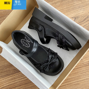 聚范日系蝴蝶结jk小皮鞋女2024新款夏季百搭复古学院风玛丽珍单鞋配裙