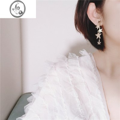 JiMiSUSUHOUSE长款气质耳环2023新款潮韩国网红仙气超仙耳夹无耳洞女