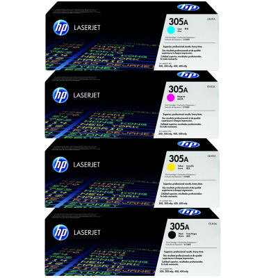 惠普(HP)305A硒鼓 CE410A粉盒 适用M351 M451dn 375NW CE410A-3a四色套装