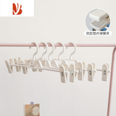 三维工匠jk裙夹可叠挂裤架裤夹家用学生宿舍防滑带夹子晾衣架收纳器