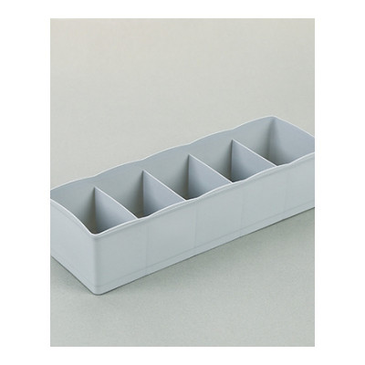 家柏饰(CORATED)五格内衣收纳盒塑料整理盒抽屉式袜子内裤收纳可叠加多格储物盒