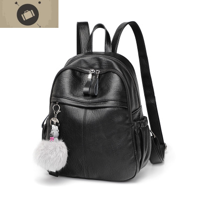 超火的双肩包女真皮韩版2020年新款百搭潮时尚皮软皮质女士背包艾狄伊娃