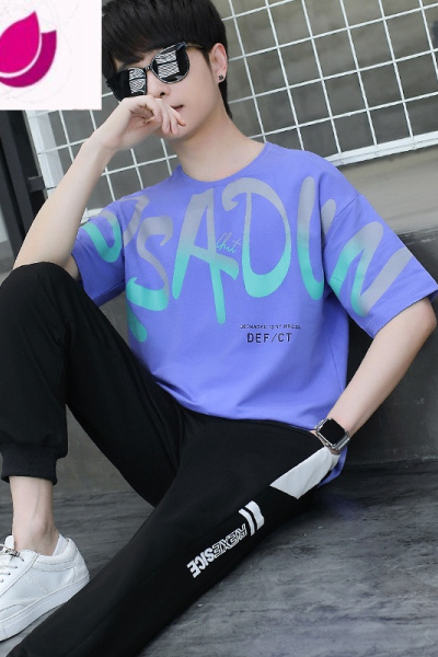 七斓12短袖t恤男13-15岁青少年运动套装14初中学生男孩夏装帅气大童16