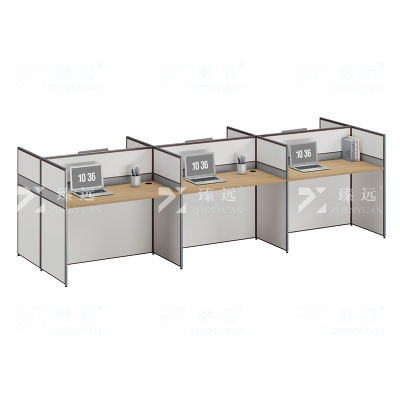 臻远 ZYGW-003职员桌办公桌屏风工作卡位对坐六人位