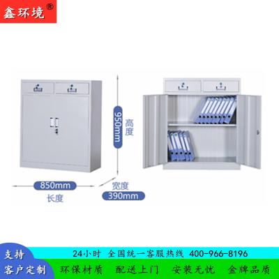 鑫环境 加厚小二斗铁皮柜文件柜档案柜办公室资料柜其他金属办公柜类带锁家用储物阳台柜