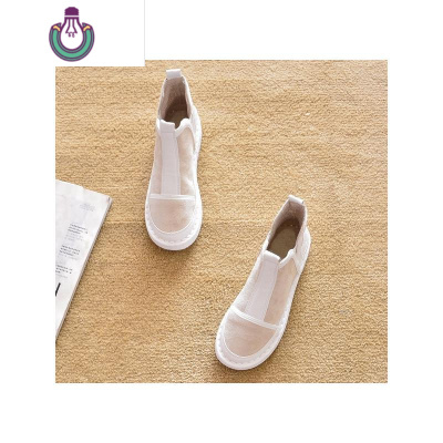 FISHBASKET2020新款平底短靴单靴短筒马丁靴圆头雪地靴平跟踝靴女靴子潮靴子