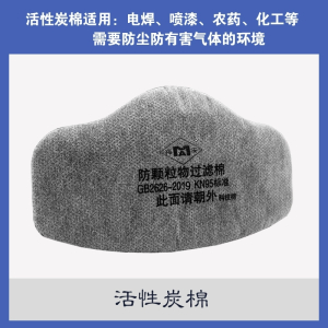 梅安1502元件颗粒物过滤棉3701cn防护打磨煤矿工业防尘面具用透气熔喷