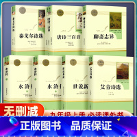 [水浒传2本] [正版]九年级上册水浒传艾青诗选世说新语聊斋志异泰戈尔诗选唐诗三百首初三初中bi导读课外文学经典书籍人民