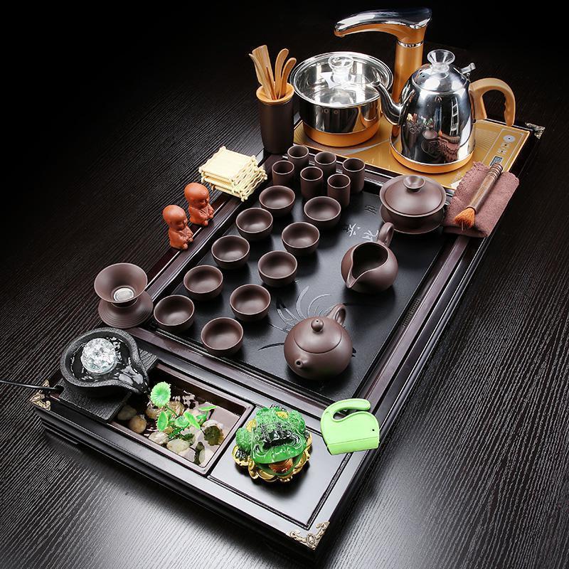 家柏饰(CORATED)泡茶茶具套装陶瓷茶壶茶杯家用全自动功夫茶盘简约茶道小茶台