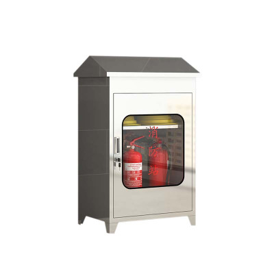 湘渭304不锈钢应急物资柜消防救援器材箱防护用品柜室外微型消防柜带雨棚850*550*250(加厚201材质)
