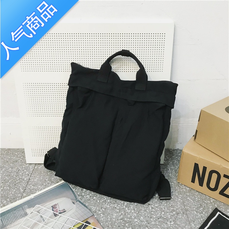 封后ins超火背包古着感少女双肩包2022韩版新款帆布旅行背包女休闲包