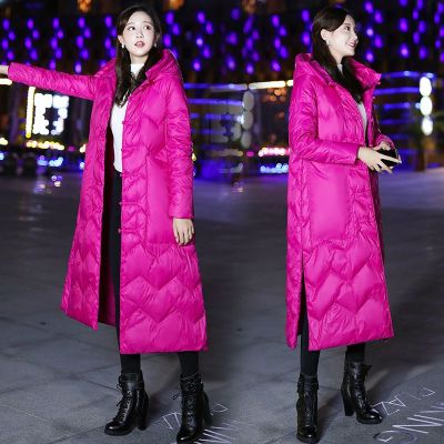 芊芷洛反季民族风2021新款复古盘扣中国风轻薄羽绒服女中长款过膝中老年冬