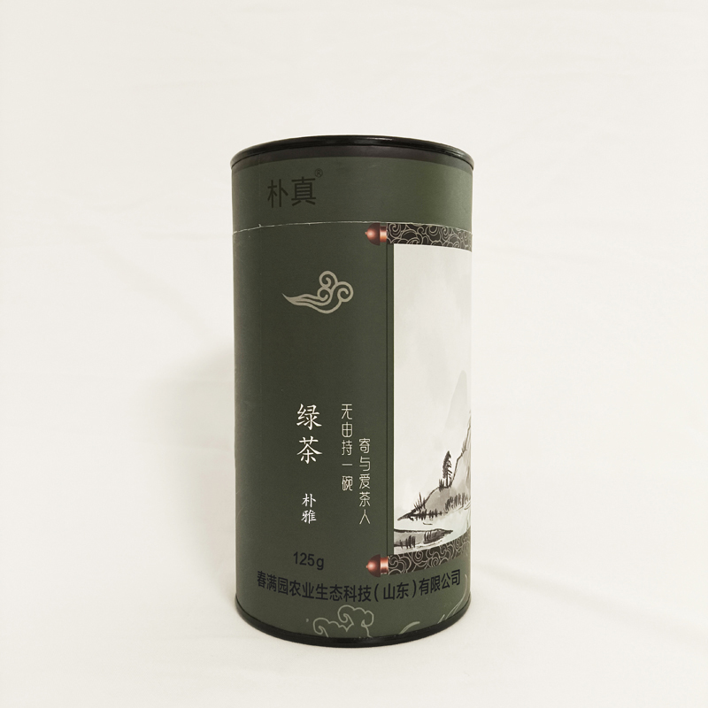 朴真明前绿茶朴雅125g 桶