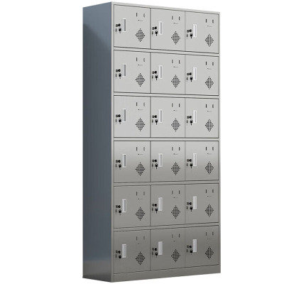 晋舰 201不锈钢更衣柜员工宿舍储物柜多门鞋柜换衣柜碗柜 十八门