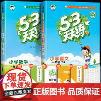 53天天练一年级下册上册同步训练语文数学英语练习册人教版小学5+3五三5.3全优卷试卷测试卷全套练习题辅导教材书北师译林