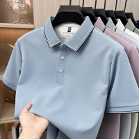 夏季新款男士纯色翻领轻商务休闲轻薄舒适透气时尚短袖Polo衫