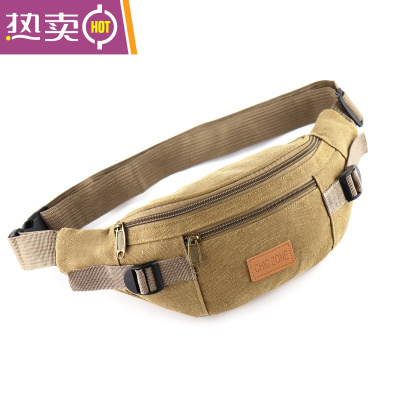 NEWLAKE新款帆布手机腰包男女斜挎户外大容量生意包收钱包多功能帆布腰包斜挎包男