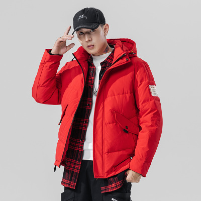Manloric羽绒服男2020冬季日系潮流短款连帽加厚韩版白鸭绒潮牌外套WSL-651