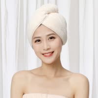日式韩风成人浴帽干发帽男女长发短发吸水毛巾擦头发速干包头巾 三维工匠 韩式长帽-茱萸粉
