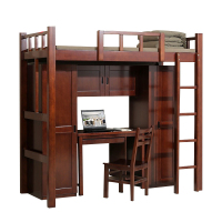 臻远 ZY-JFJJ-14 制式营具实木组合单人床宿舍公寓床营房组合家具木质组合单人床含床下柜学习桌