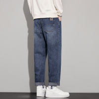 春秋款哈伦牛仔裤男老爹裤潮牌宽松微锥休闲长裤新款