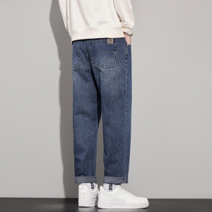 春秋款哈伦牛仔裤男老爹裤潮牌宽松微锥休闲长裤新款