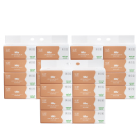 织梦 抽取式纸面巾5层60抽每包原生木浆抽纸实惠装餐巾纸家庭装纸抽卫生纸家用母婴可用 8包提装*3提