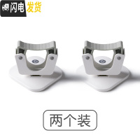 三维工匠拖把夹挂钩拖布浴室家用强力免打孔壁挂卫生间置物收纳架墙上 2个装