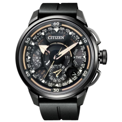 国行西铁城（CITIZEN）手表光动能卫星对时万年历运动时尚男表CC7005-16G