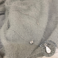 纯银项链转运珠锆石吊坠毛衣链配饰小众女秋冬冷淡风轻奢气质送女朋友老婆情人节七夕生日礼物