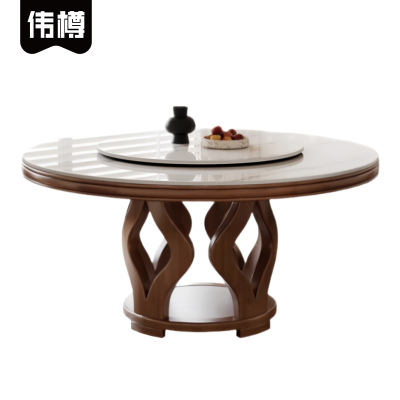 伟樽岩板圆桌160*160*75cm张