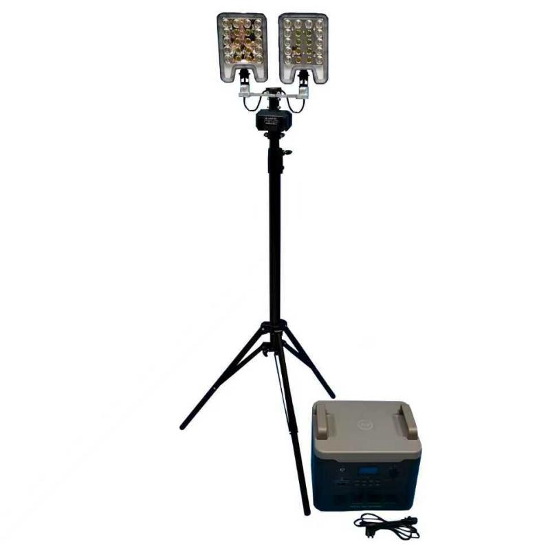 简鼎 JD6813B 3000W IP65 DC18.5V 5700K LED 便携升降灯(计价单位:台) 黑色