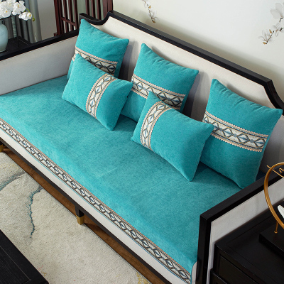 木儿家居中式沙发垫四季防滑客厅北欧简约现代新单人双人三人组合套罩