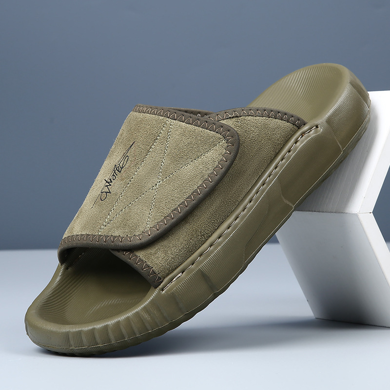 头层牛皮拖鞋男款夏季室内防滑耐磨eva大底凉鞋男士真皮高档拖鞋