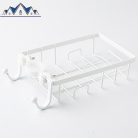 不锈钢厨房水龙头置物架免打孔夹式水沥水抹布收纳挂篮水池 三维工匠