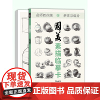 国美素描临摹卡单体与组合画册书入门教材基础教程静物单体结构16开初级范画范本组合铅笔绘画卡片初学者入门美术2021新书