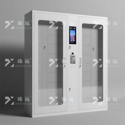 臻远 定制智能手机柜外玻双门 60小门(人脸识别+指纹)